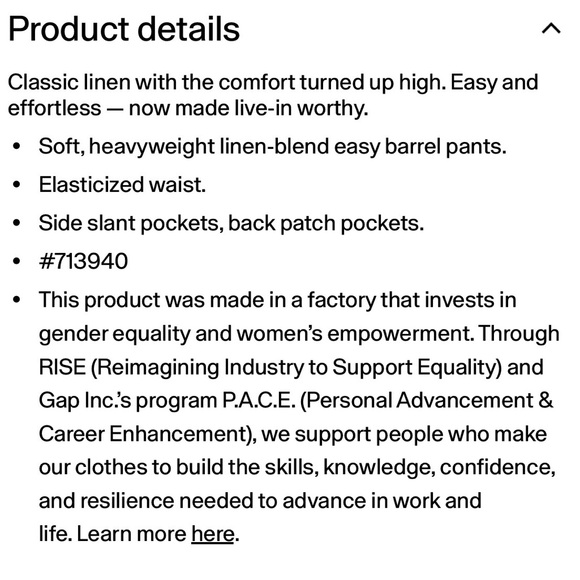 GAP white linen Relaxed Fit Pants - Picture 8 of 14